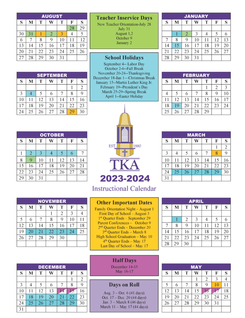 School Calendar - The King's Academy